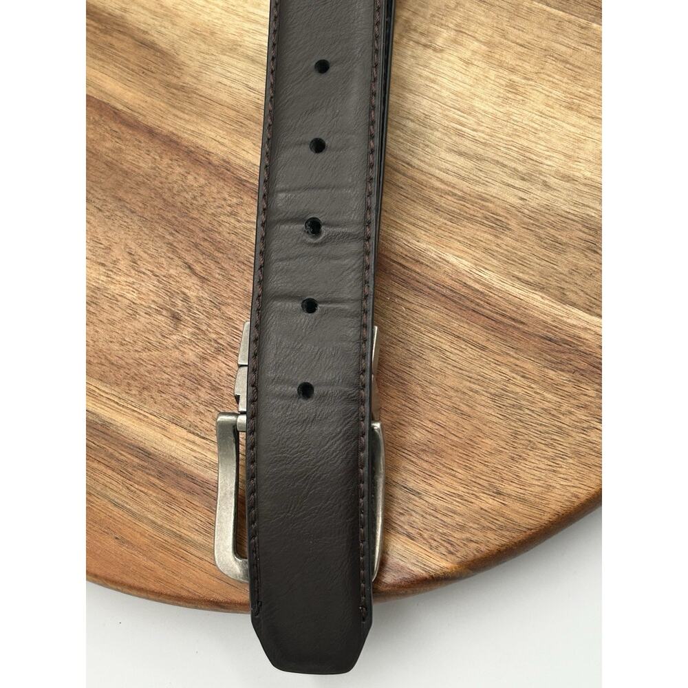 Levi’s Belt Men’s Size 36/90 Brown Bonded Leather Gunmetal Buckle Casual Classic - Picture 3 of 4
